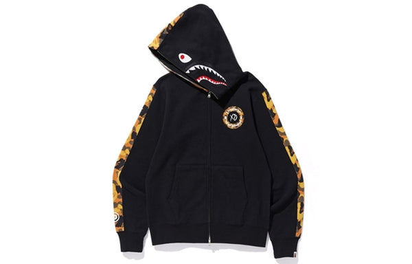 Толстовка x xo shark camo full zip hoodie 'black yellow' A Bathing Ape, черный — фото 2