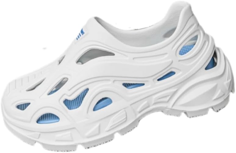 

Мужские летние дышащие пляжные сланцы из EVA, подходят для использования в бассейнах, на пляже и в повседневной обстановке Hoalox, белый/синий