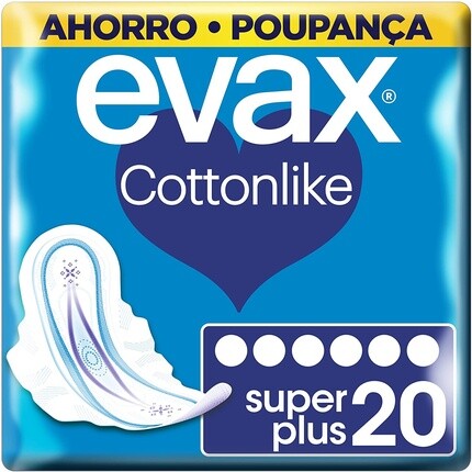 

Гигиенические прокладки Evax, похожие на хлопок, с крыльями Superplus