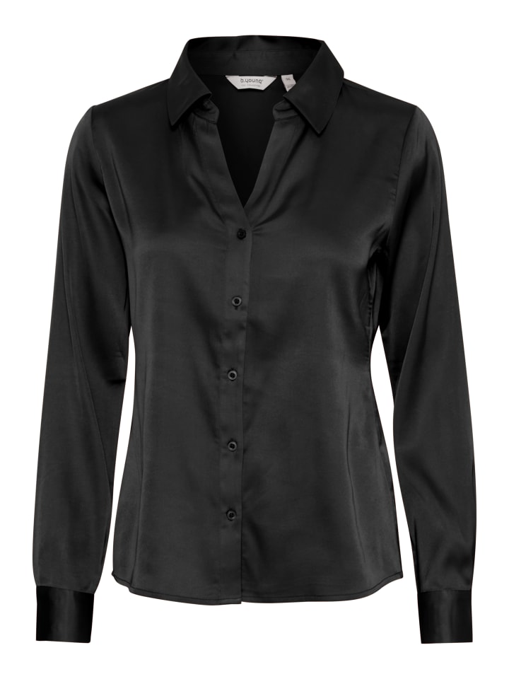 

Рубашка с длинными рукавами BYHENCE, стандартный крой, черный цвет b. young