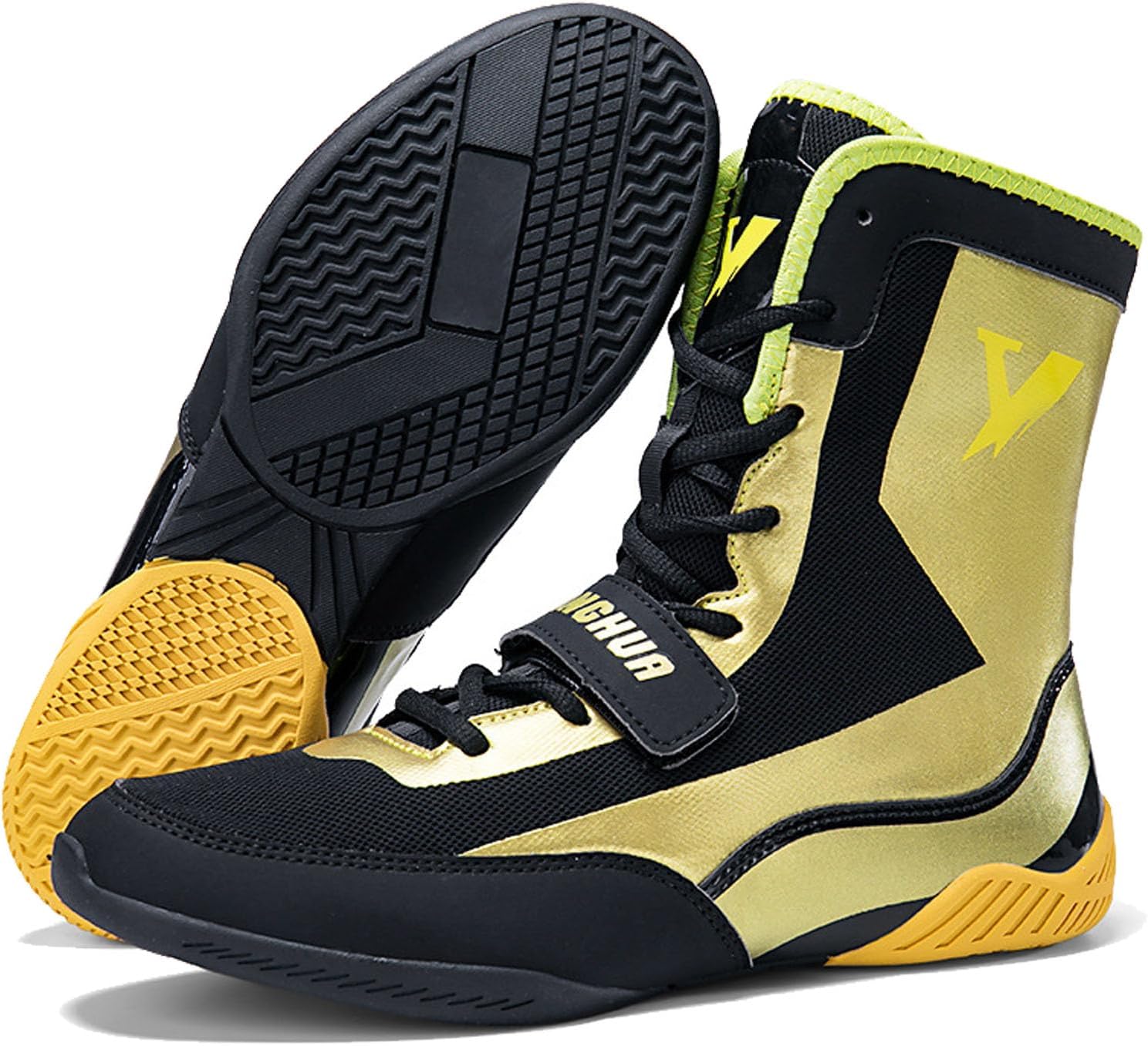 

Мужские борцовские кроссовки для фитнеса, боксерские туфли, легкие дышащие тренировочные кроссовки Zivopah, золотой