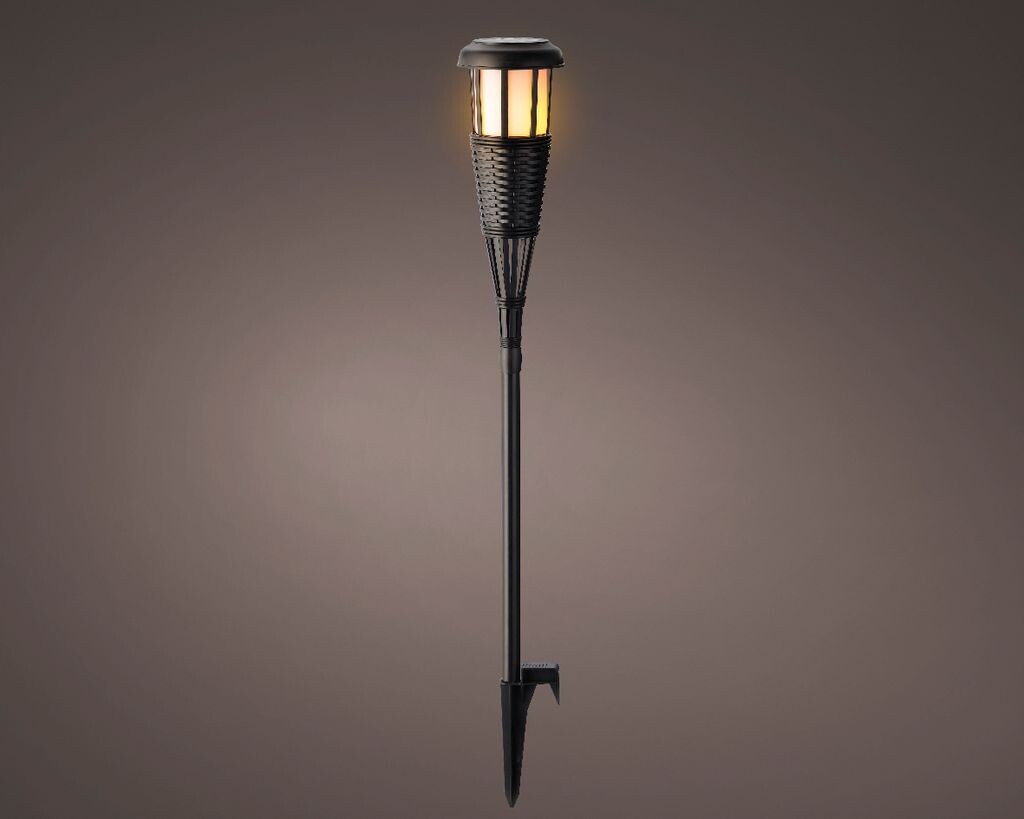 

Солнечный фонарь LED Flame XXL для улицы пластик 130см 6ч работа черный LUMINEO
