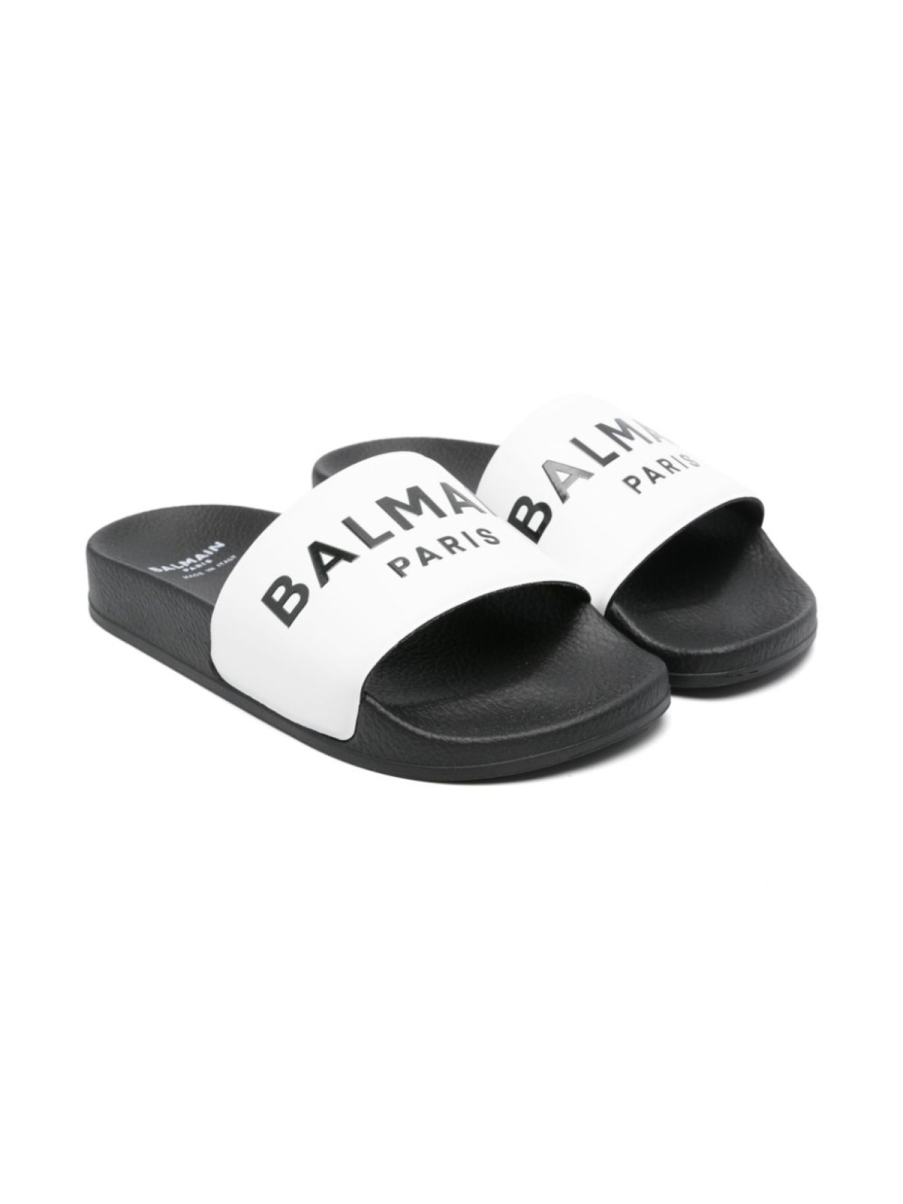 

Balmain Kids шлепанцы с логотипом, белый