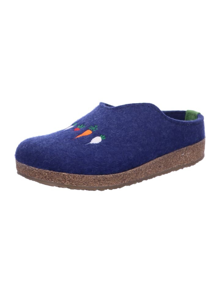 Тапочки HAFLINGER Damen Grizzly Rübli, синий