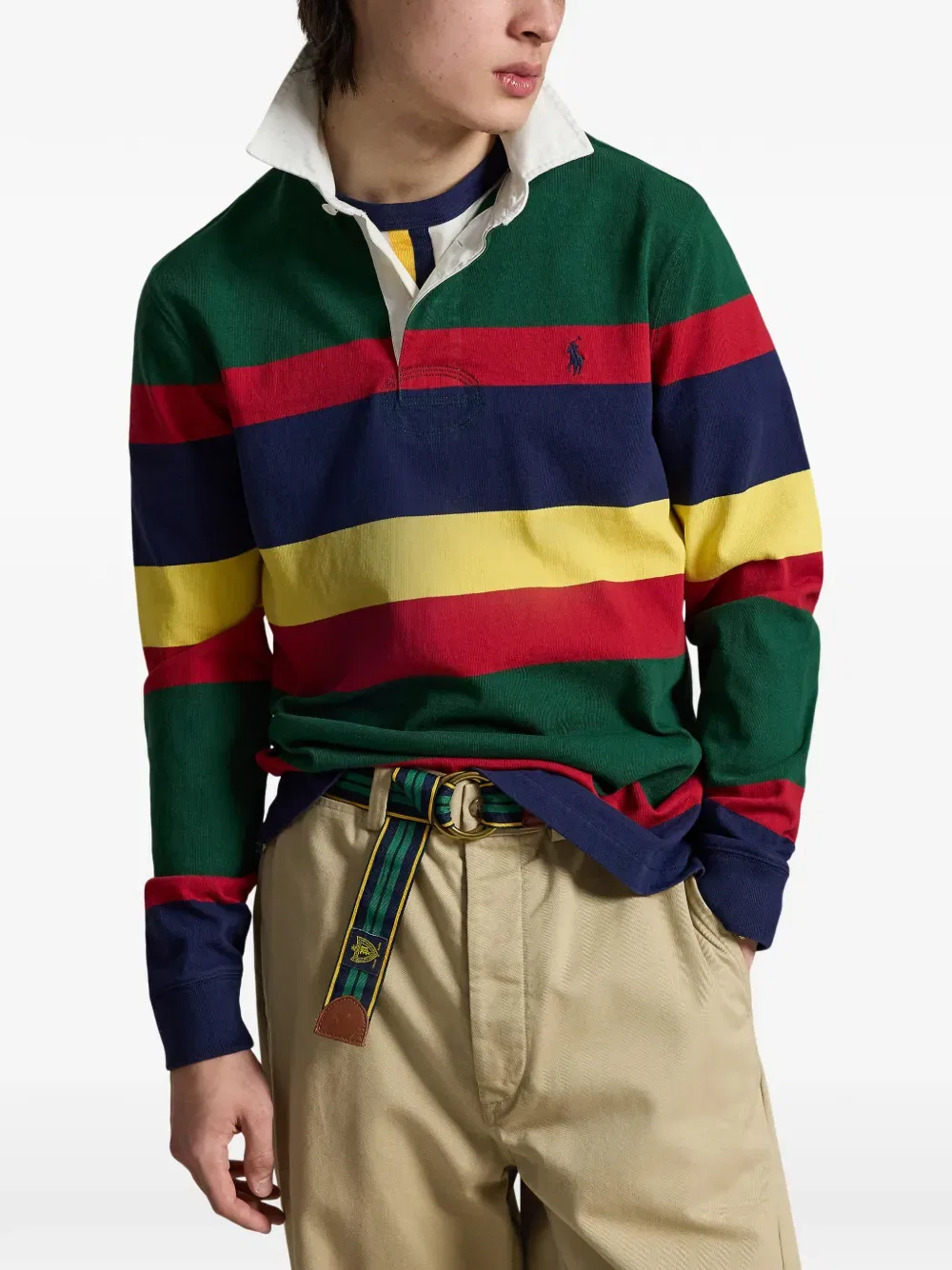 Знаменитая рубашка-поло для регби Polo Ralph Lauren, зеленый — фото 3