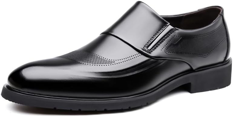 

Мужские кожаные туфли, классические слипоны-оксфорды для деловых встреч и свадьб, удобные классические лоферы Meixi Mobile, черный