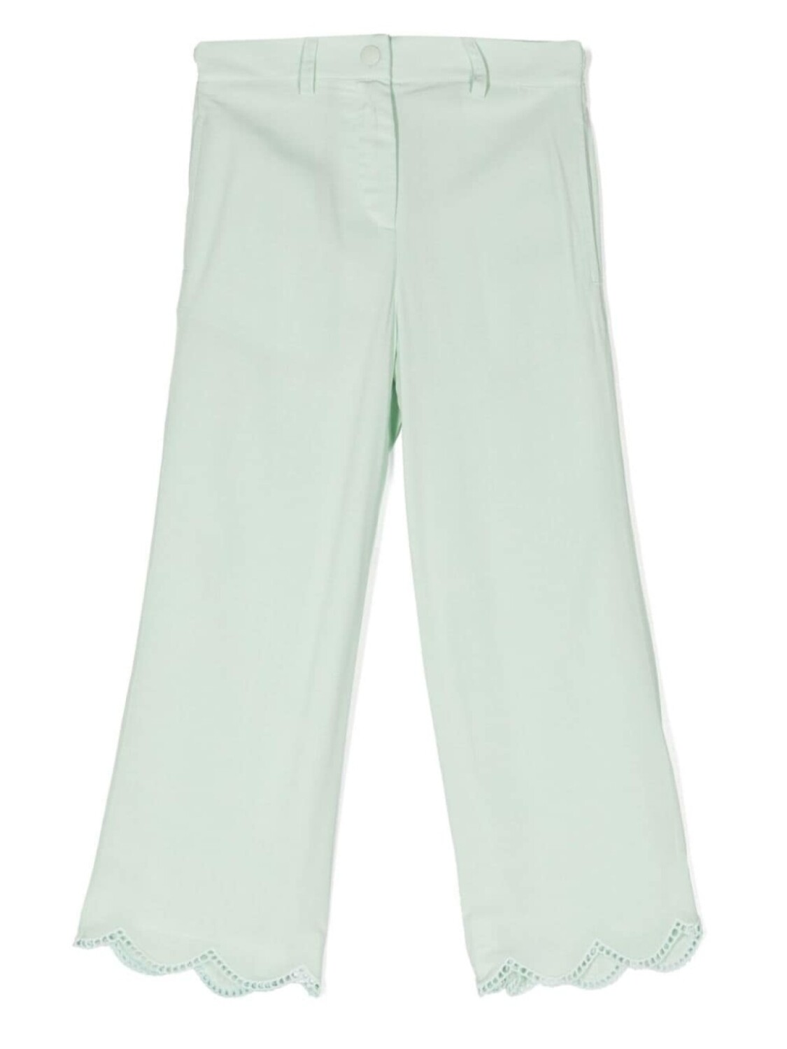 

Широкие брюки с фестонами Stella McCartney Kids, зеленый