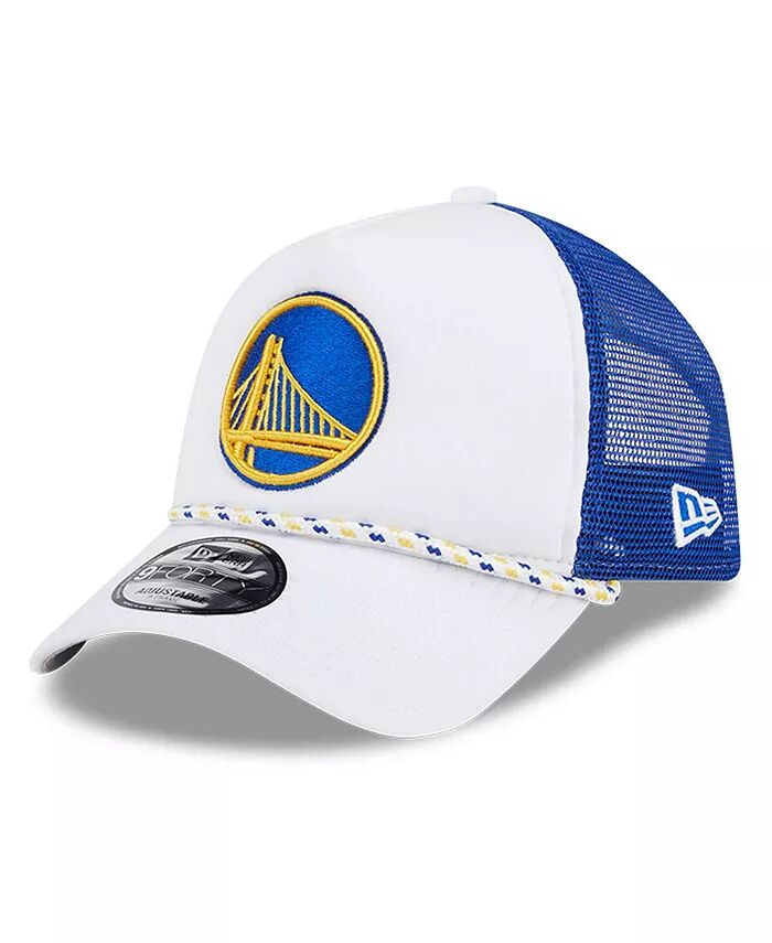 

Мужская белая/королевская спортивная пенная кепка Trucker Hat Golden State Warriors Court Sport Foam A-Frame 9FORTY Adjustable New Era