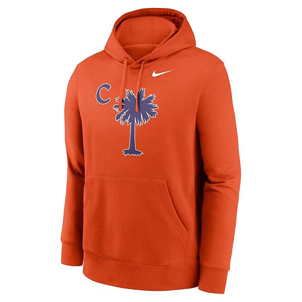 Мужская оранжевая толстовка с капюшоном Clemson Tigers Palmetto C Club Nike — фото 3
