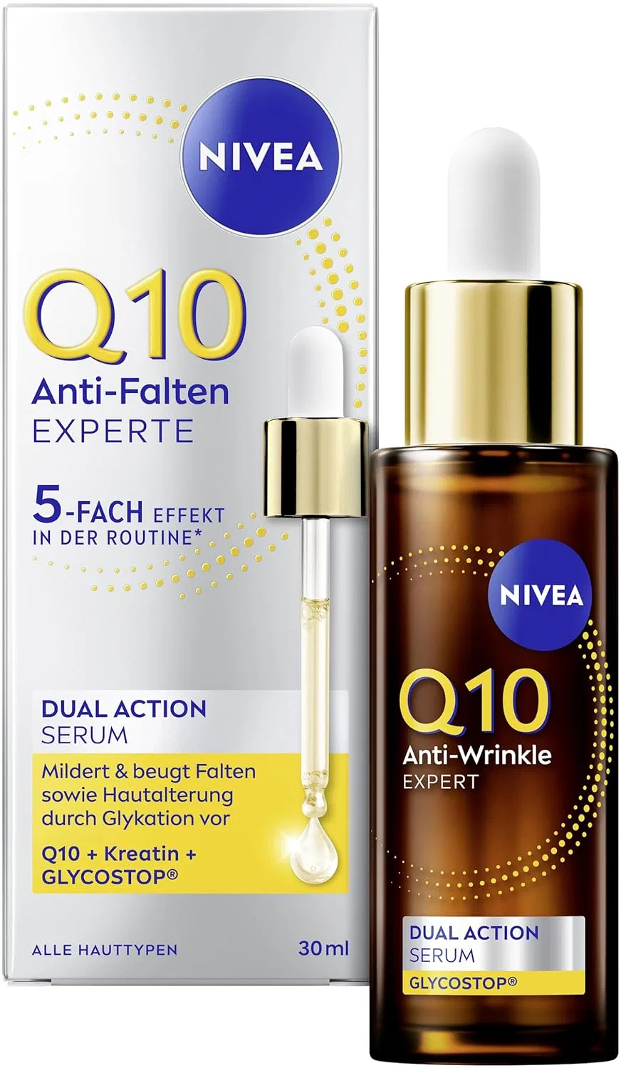 Сыворотка Nivea — Для лица «Q10 Anti-Wrinkle Expert Dual Action» от, 30 мл