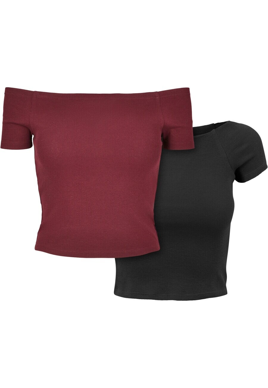 

Футболка Urban Classics, цвет Wine Red/Black