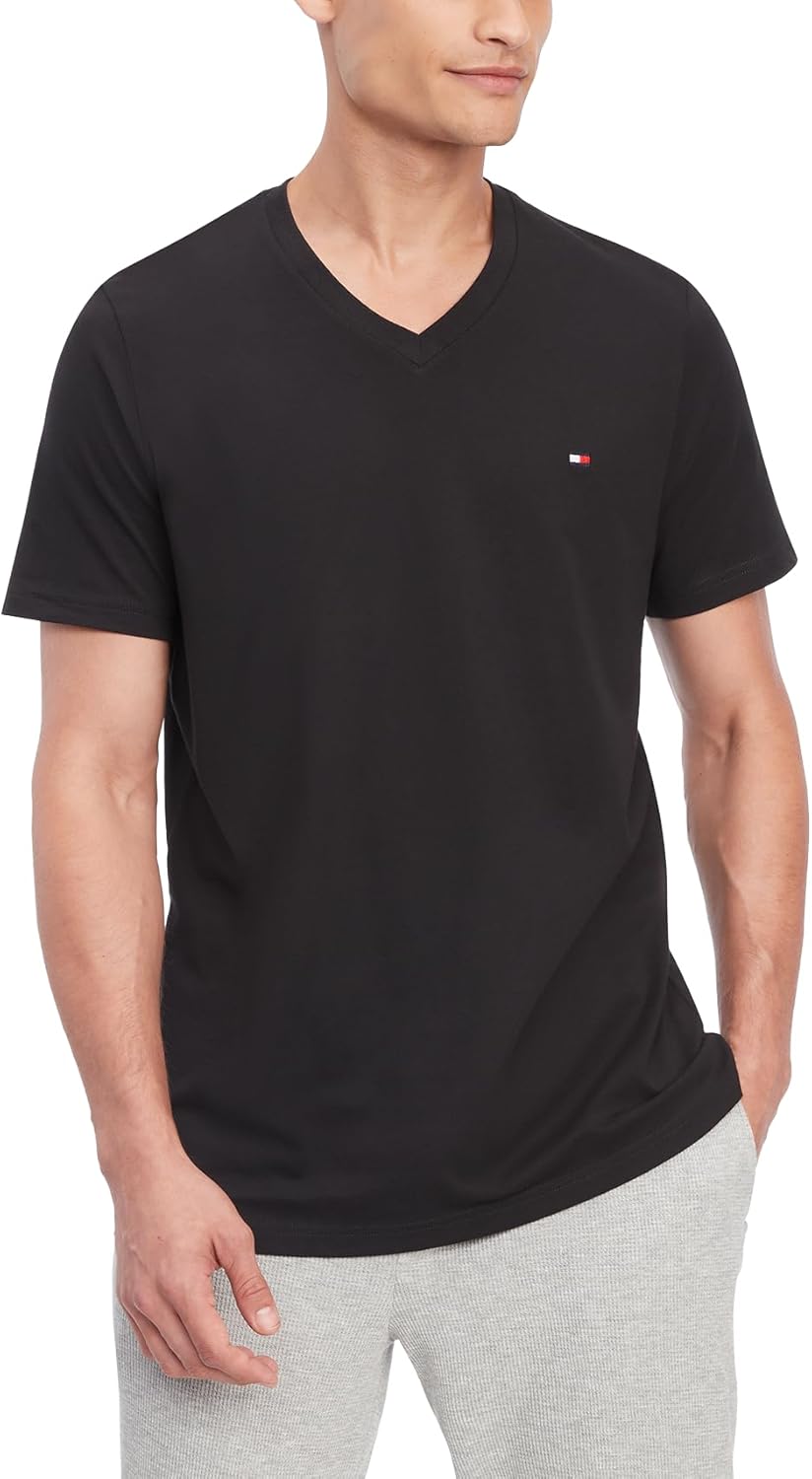 

Мужская футболка Tommy Hilfiger с V-образным вырезом и флагом, Black, Черный, Мужская футболка Tommy Hilfiger с V-образным вырезом и флагом, Black