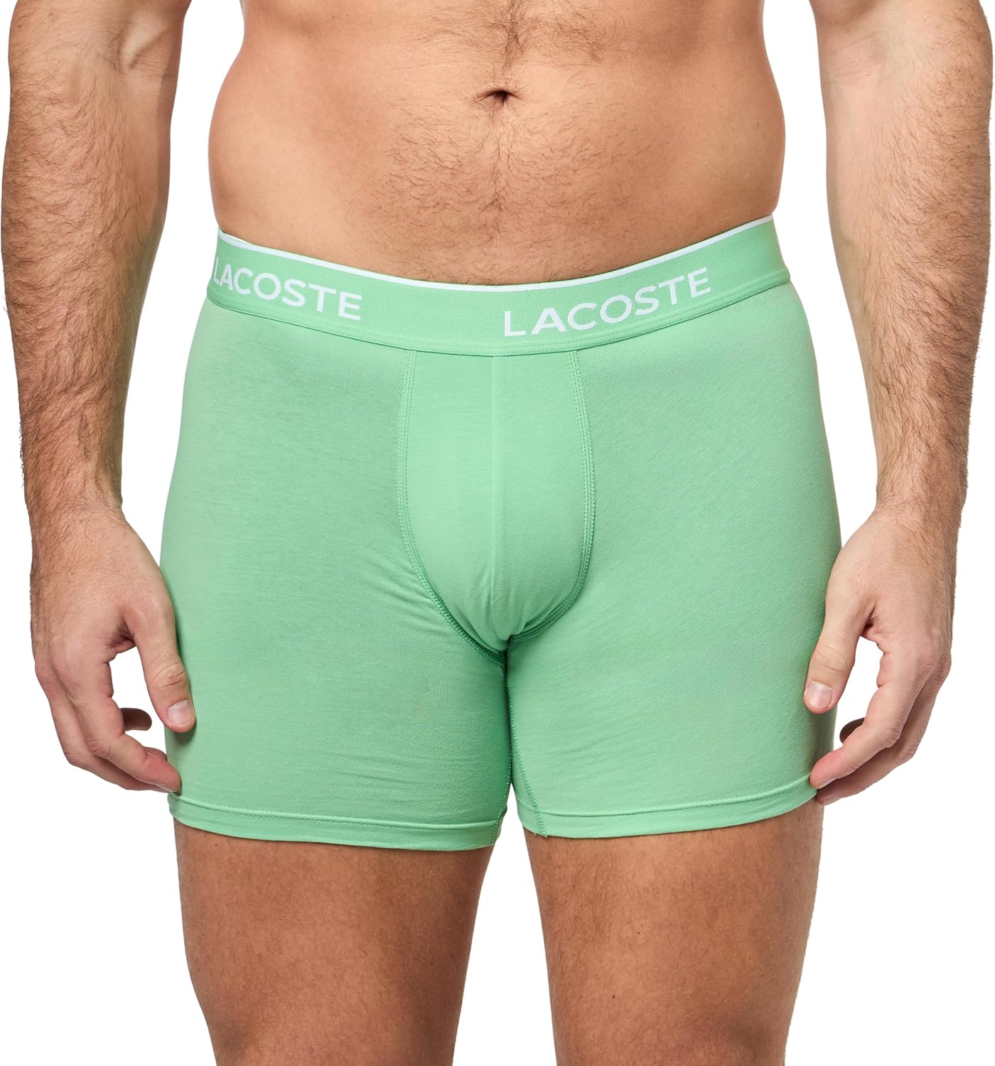 Lacoste мужские хлопковые эластичные боксеры Essentials, 5 шт (Amazon Exclusives), Overview/Liamone/Yellow/Coraline/Flamingo — фото 2