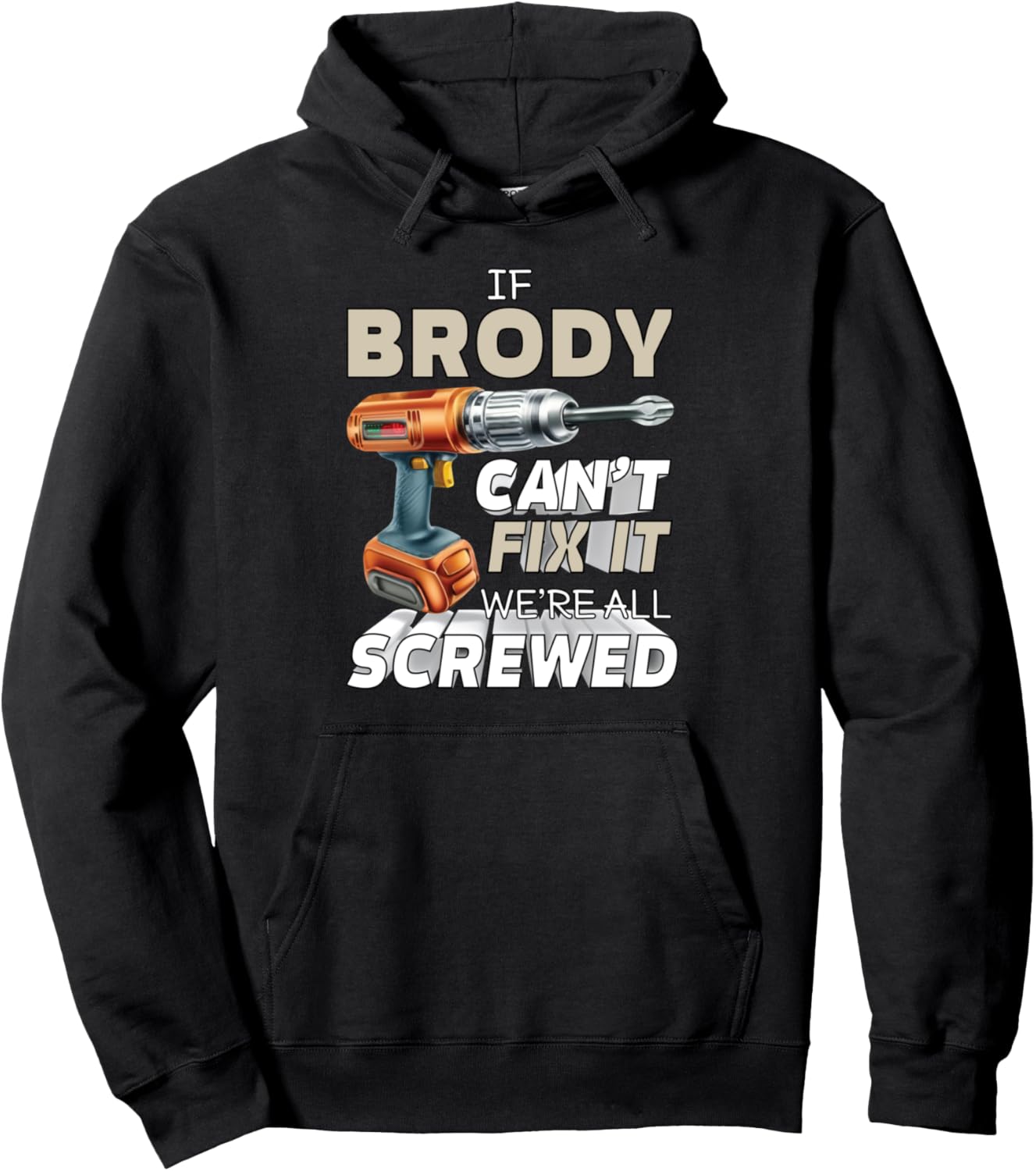 

Худи Brody If Cant Fix It Personal Husband Handy Guy Brody Fix It Tees, черный