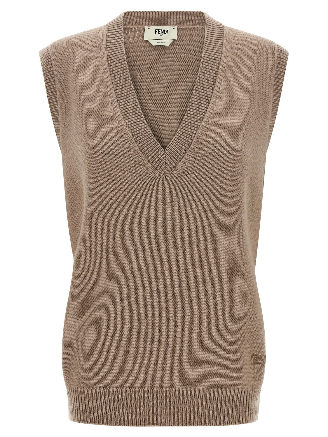 

Кашемировый жилет FENDI, бежевый