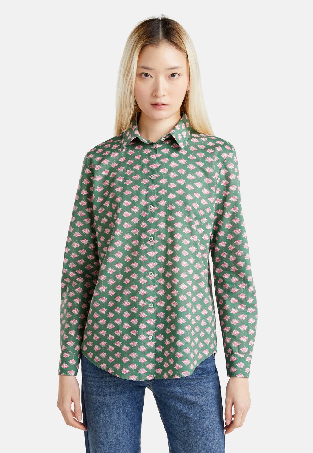 

Блузка на пуговицах PATTERNED United Colors of Benetton, мультиколор
