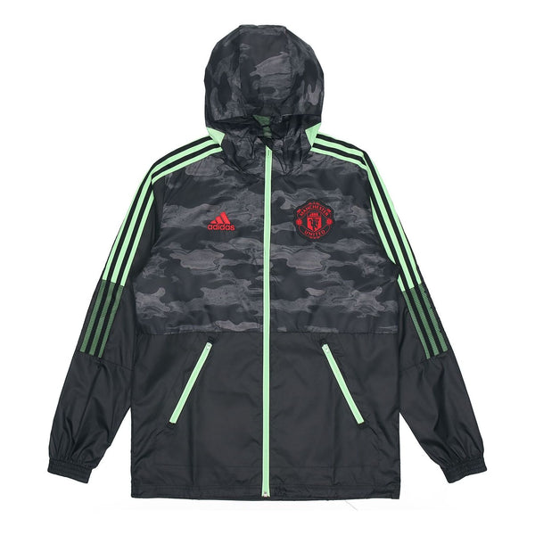 

Куртка adidas Manchester United Football Leisure Sports Hooded Jacket Black, черный