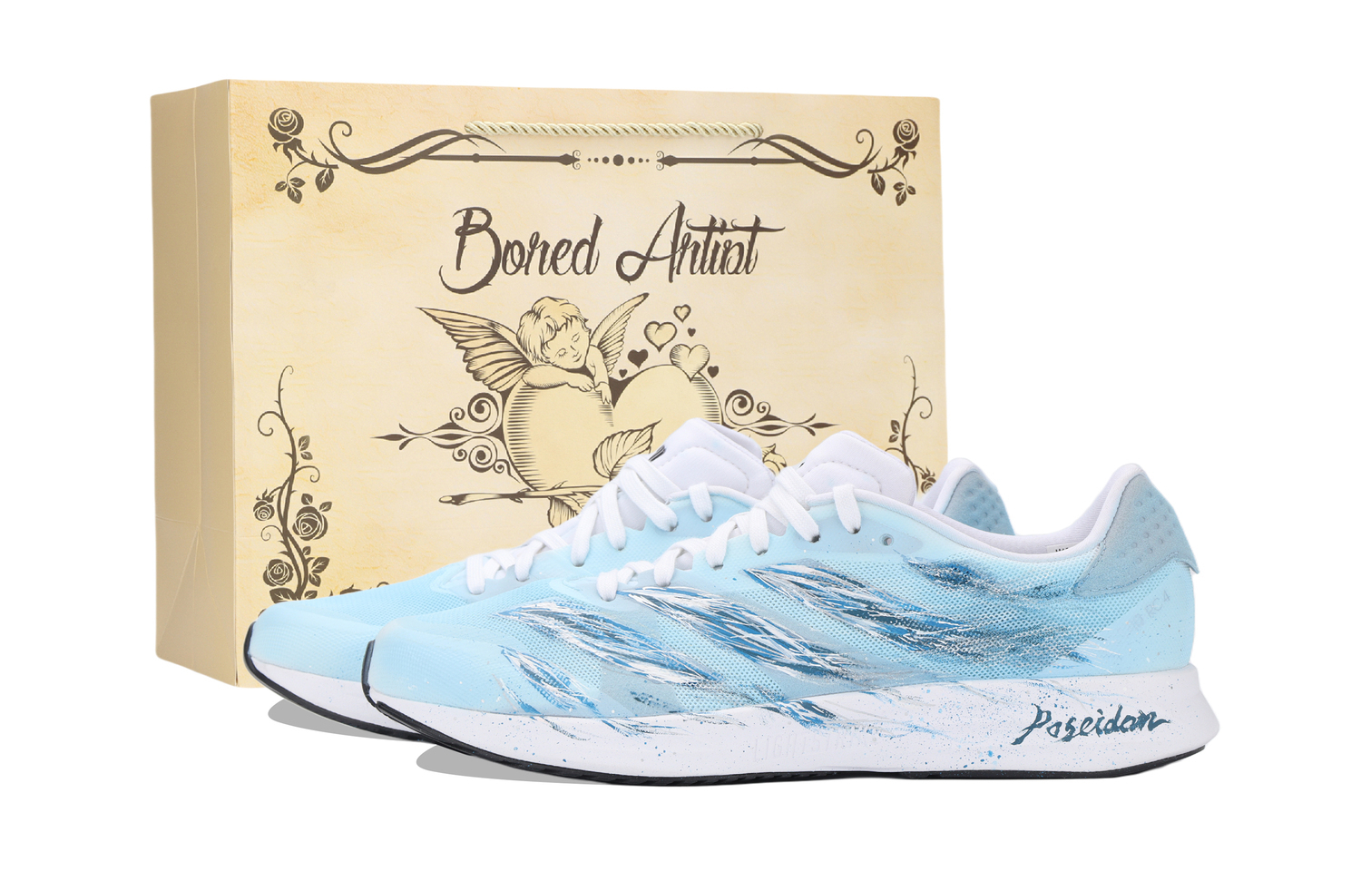 

Adidas Adizero RC 4 амортизаторы с противоскользящими свойствами кроссовки low top unisex белый синий