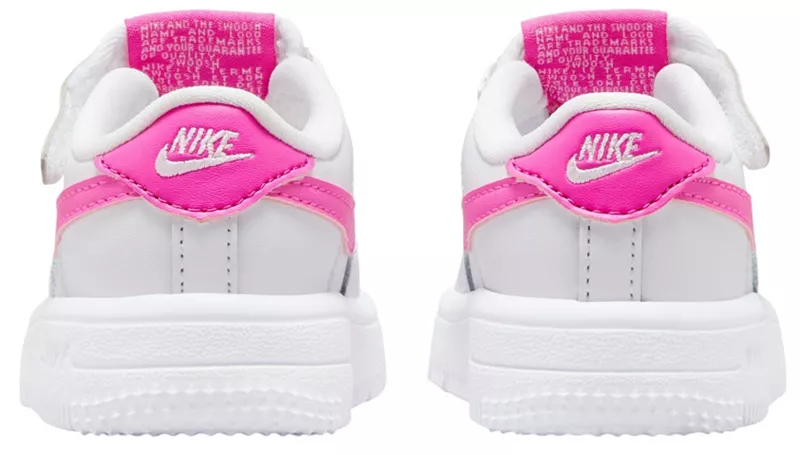 Кроссовки Nike Toddler Air Force 1 EasyOn, белый/розовый — фото 4