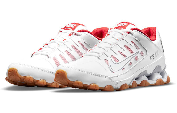 Кроссовки Reax 8 для мужчин с низким верхом, белые/красные Nike — фото 3