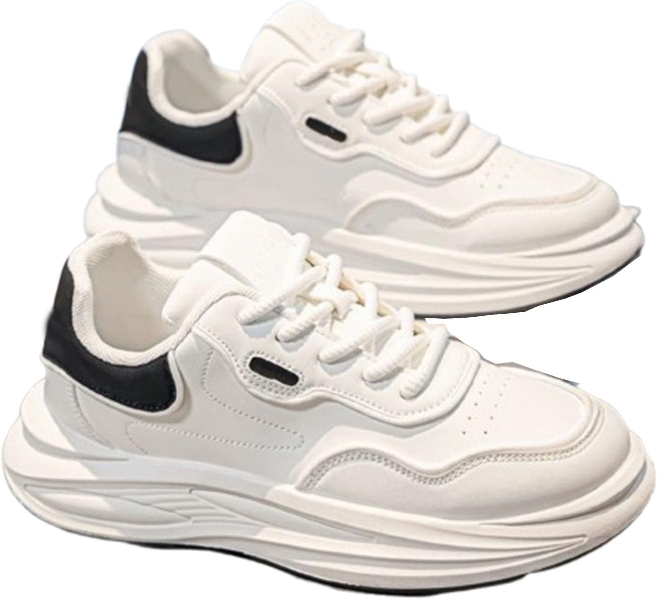 

Мужские кроссовки с толстой подошвой для бега с дышащей конструкцией для тренировок в зале, спортивные кроссовки с улучшенной амортизацией и поддержкой Generic, черный