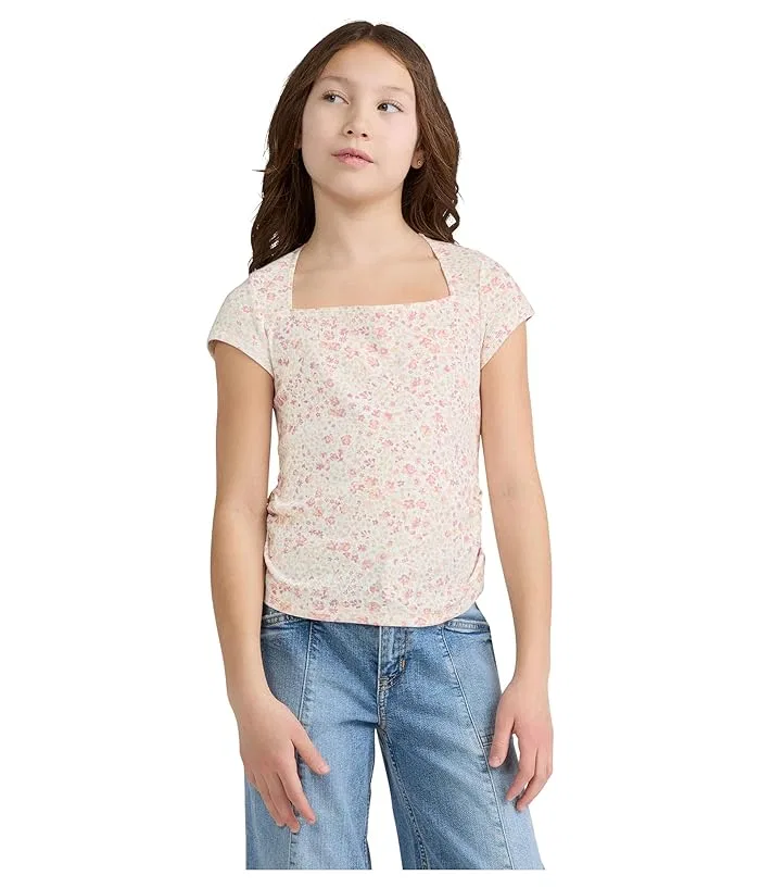 Топ Ava Short Sleeve abercrombie kids, Chalk Pink