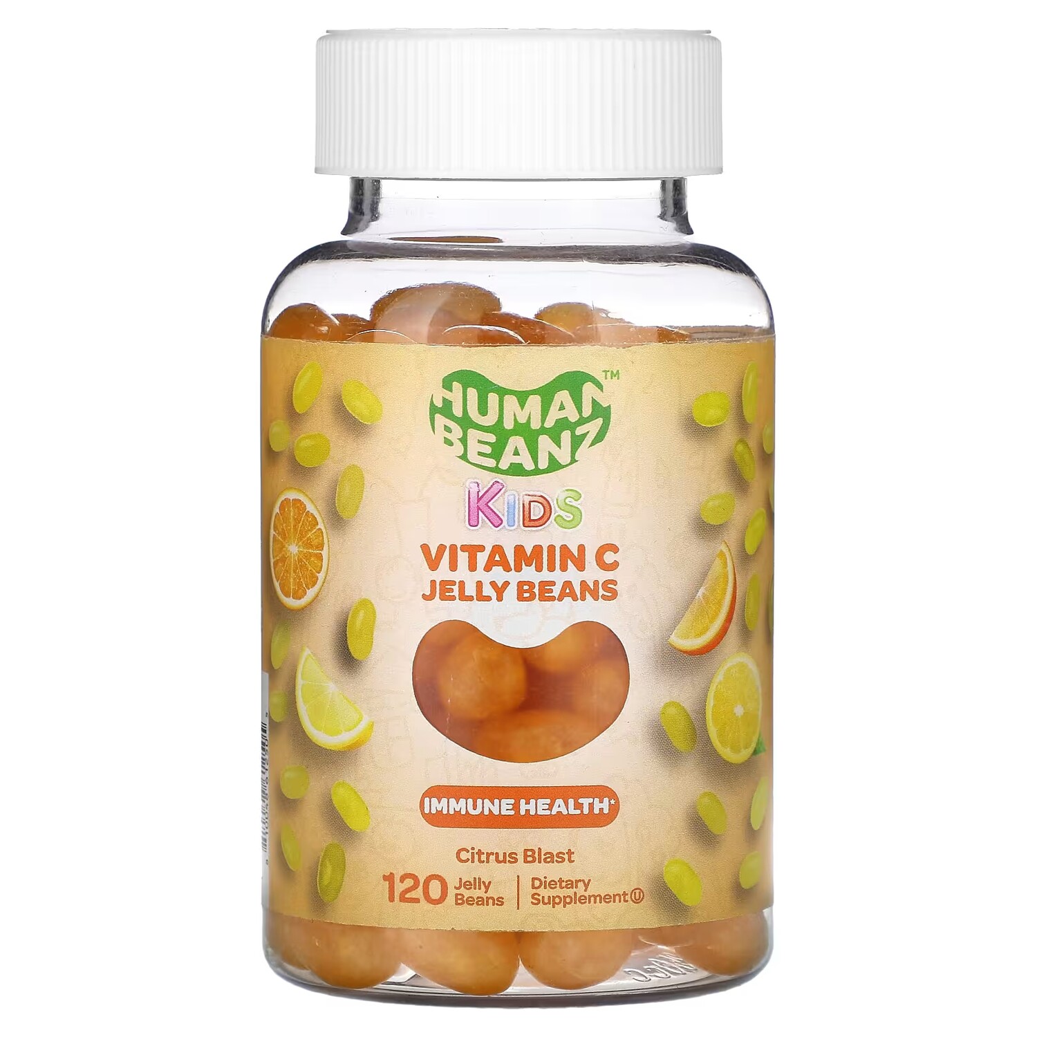 

Добавка Human Beanz Kids Citrus Blast с витамином С, 120 желейных бобов