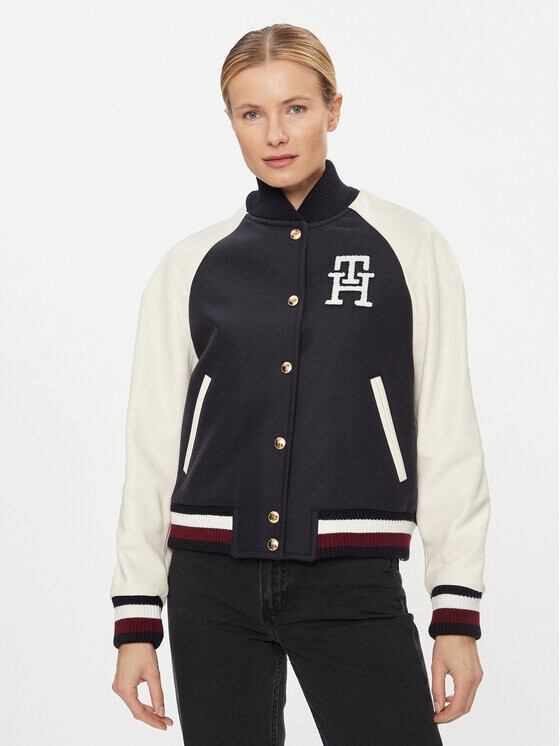 

Бомбер стандартного кроя Tommy Hilfiger, синий