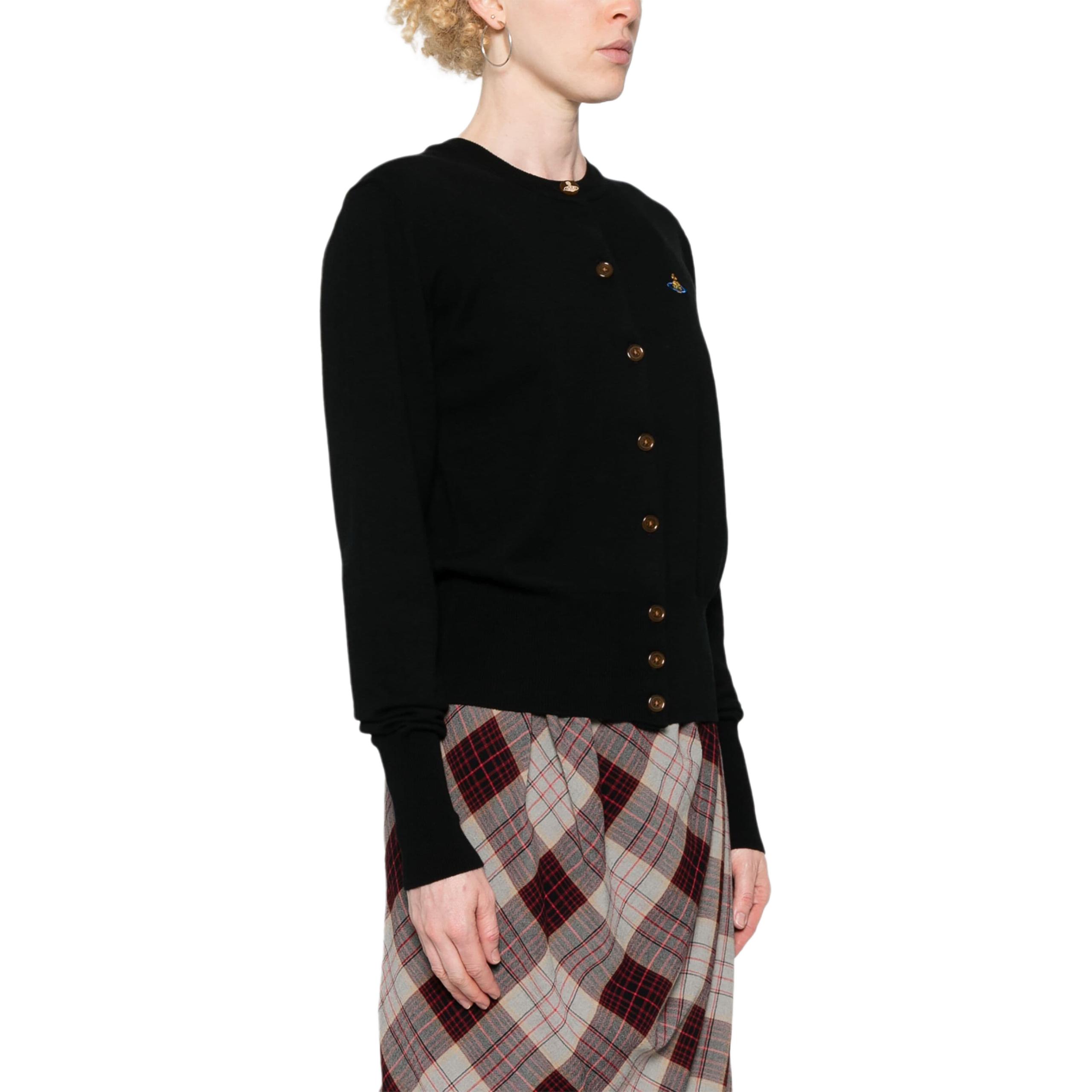 

Биа ребристая вязаная кардиган Vivienne Westwood, черный