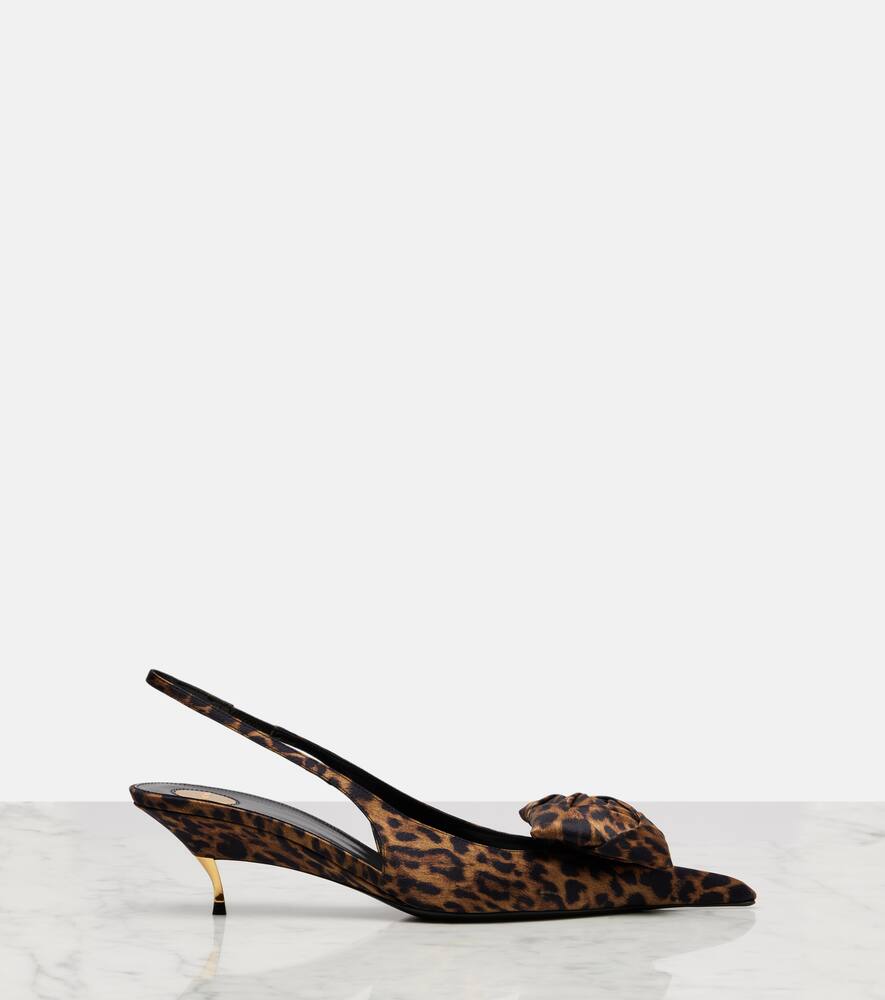 Туфли-лодочки Dakota 50 на тонком каблуке с леопардовым принтом Saint Laurent, Leopard/Nero — фото 4