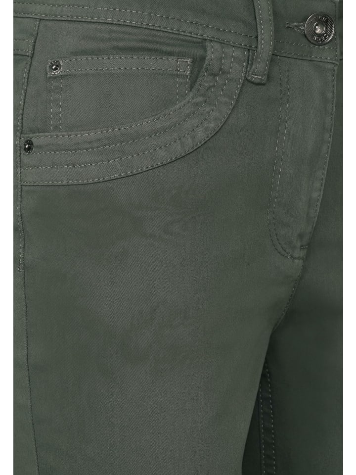 

Cecil Женские джинсы зауженного кроя оливкового цвета