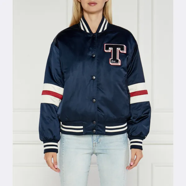 

Бомбер свободного кроя Tommy Hilfiger, синий