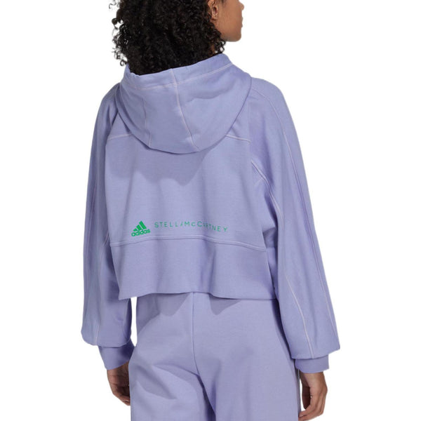 Толстовка by stella mccartney cropped hoodie Adidas, фиолетовый — фото 3