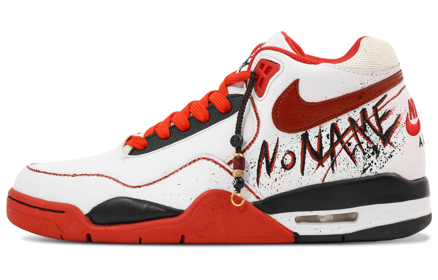 Nike Кроссовки Flight Legacy из синтетической кожи, универсальные, с хорошей поддержкой, ударопрочные, средней высоты, винтажные, унисекс, красные — фото 3