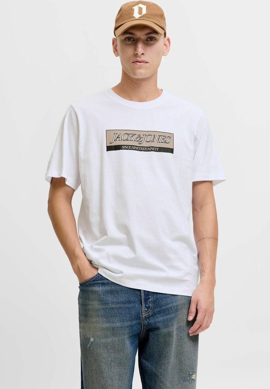 

Футболка Jack & Jones Print T-shirt, Bright White/Off-White, Белый, Футболка Jack & Jones Print T-shirt, Bright White/Off-White