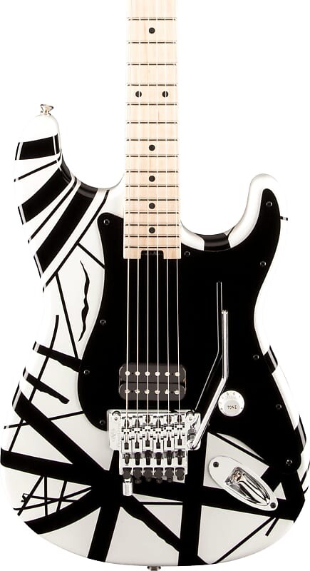 

Электрогитара EVH Striped Series Electric Guitar, White with Black Stripes