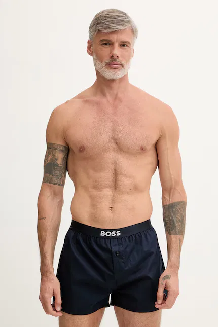 Боксеры хлопковые 2P Boxer Shorts EW 2 шт BOSS, темно-синий