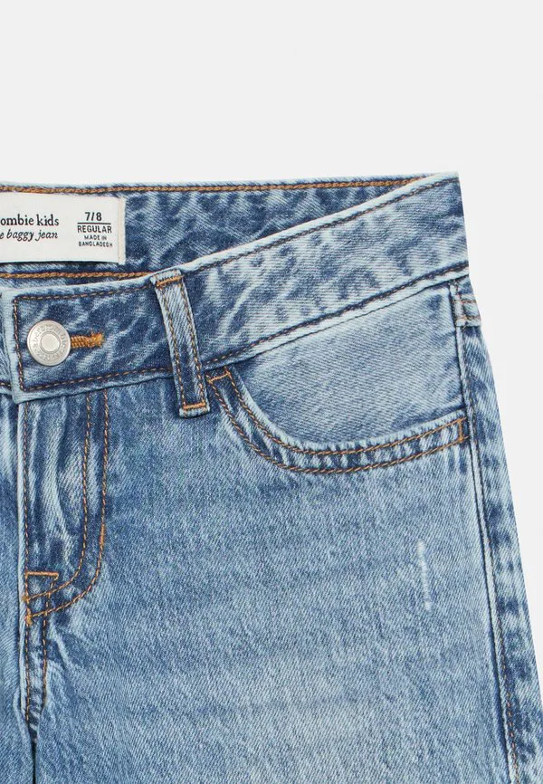 Джинсы свободного кроя с низкой посадкой и широкими штанинами Abercrombie & Fitch, Blue — фото 3