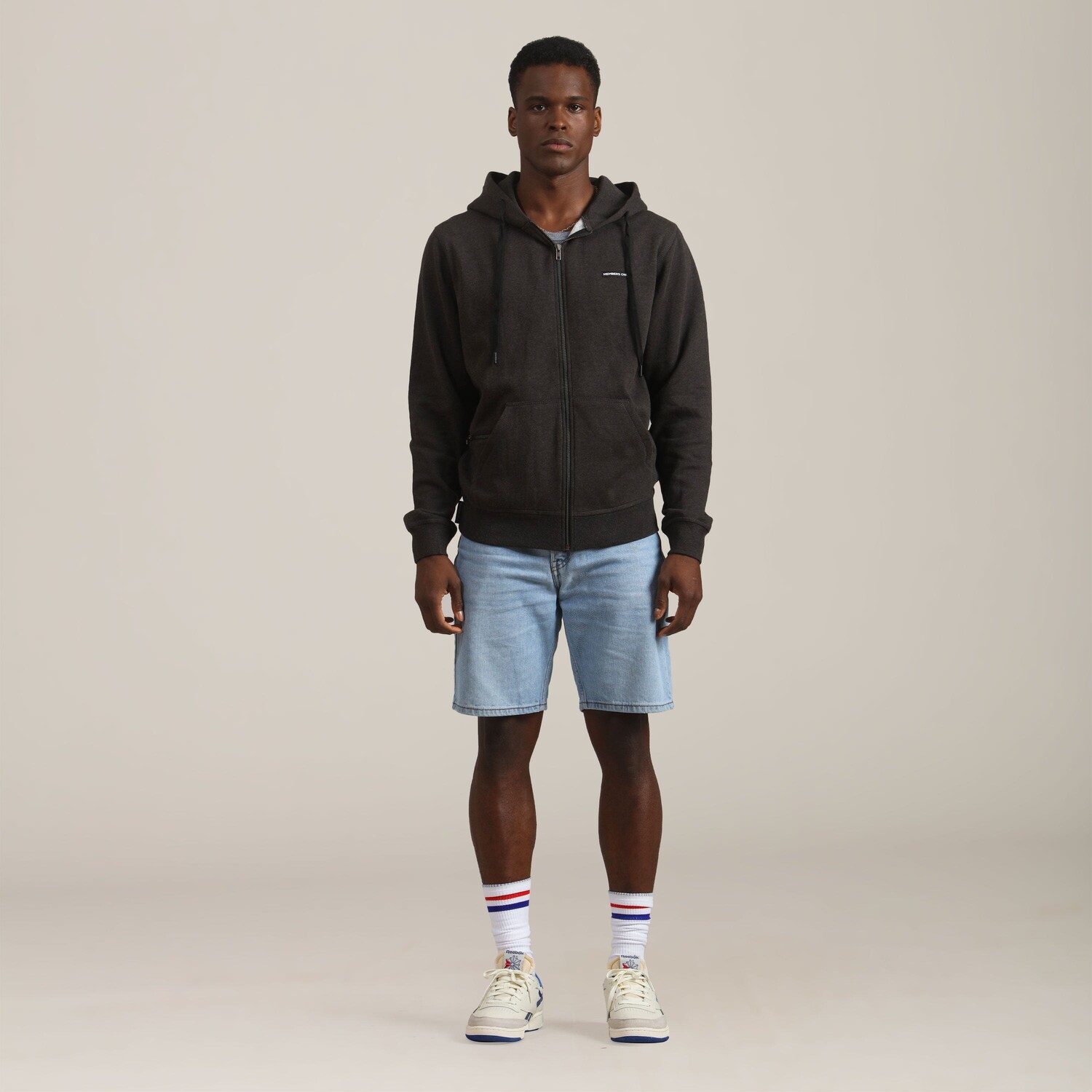 

Мужская толстовка на молнии Brooklyn Members Only, цвет Charcoal