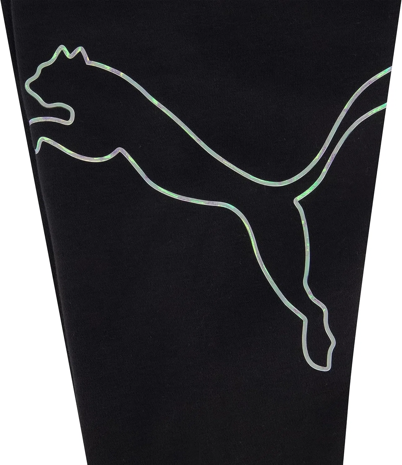 Детские спортивные брюки Puma с логотипом Core Logo, на флисовой подкладке, с эластичным поясом, легко надеваются, черный — фото 2