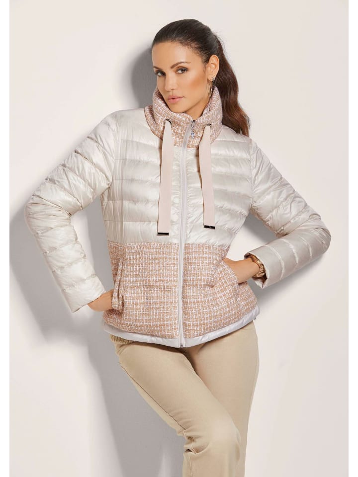 

MADELEINE Стеганая куртка с вставками из букле, цвет берберский / кремовый