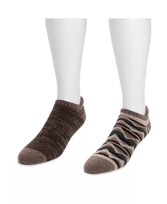 

Мужские носки No Show из шерсти (2 пары Muk Luks, коричневый