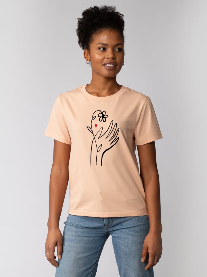 

Футболка wat Apparel T-Shirt Self love, цвет Fraiche Peche