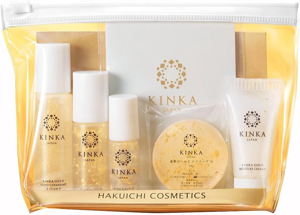 Набор для ухода за лицом Gold Nano Starter Set Foil, 5 предметов, 15 мл Hakuichi