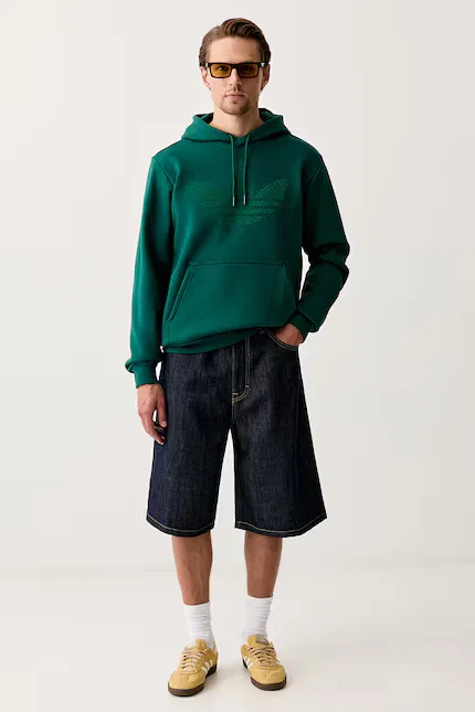 Худи мужское Monogram HD Adidas Originals, зеленый — фото 2