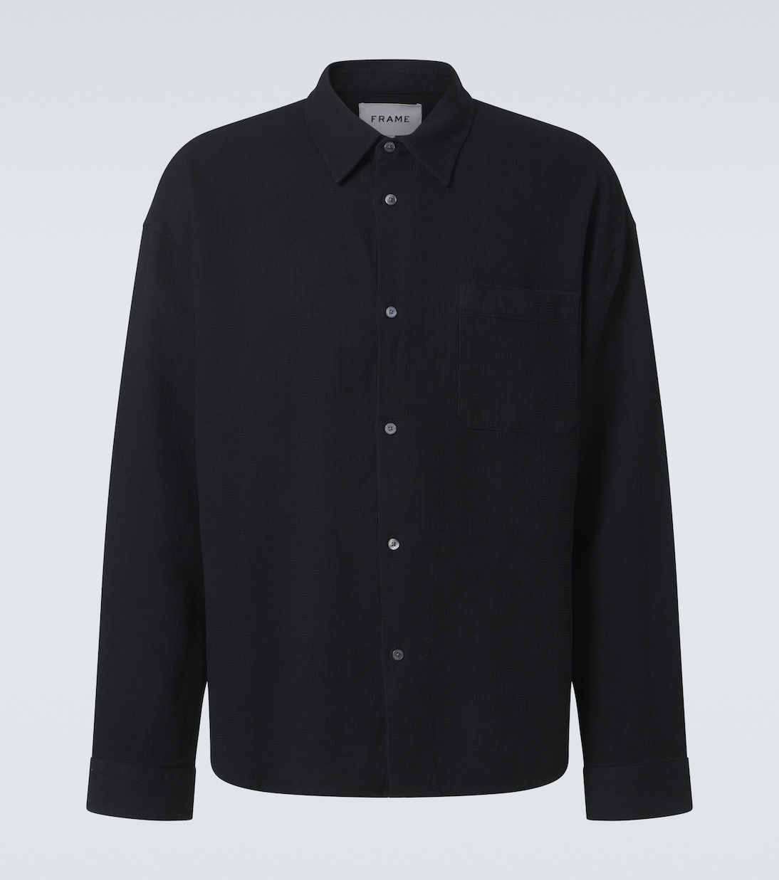 

Рубашка из вафельного трикотажа Frame, черный