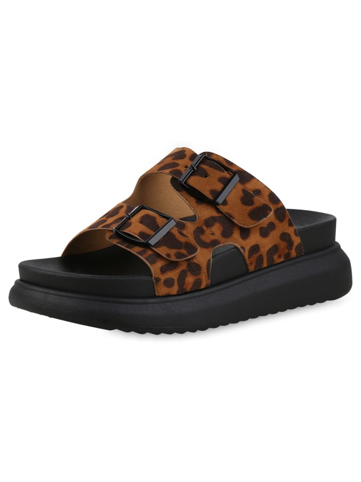Мюли VAN HILL, цвет leopard