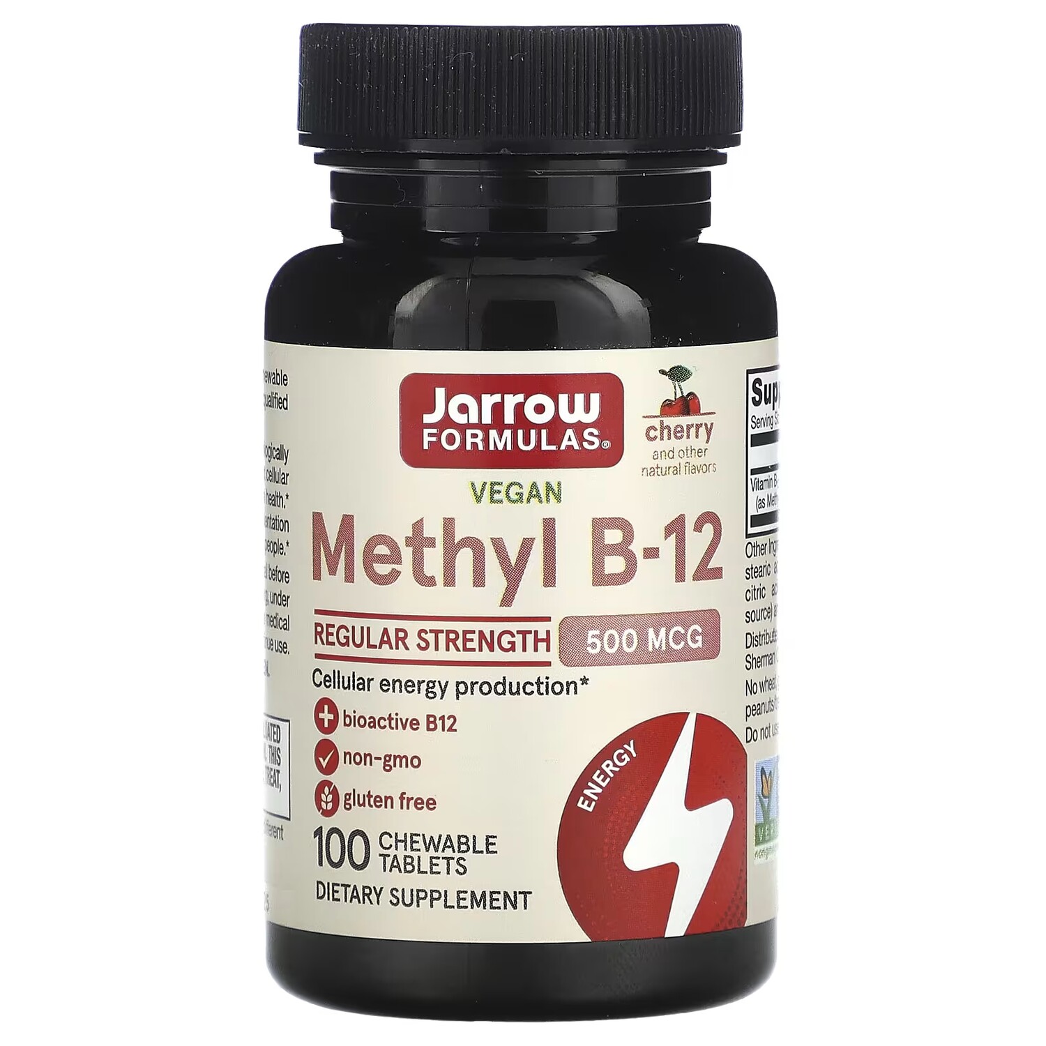 

Метил B-12 Jarrow Formulas вишня, 100 жевательных таблеток