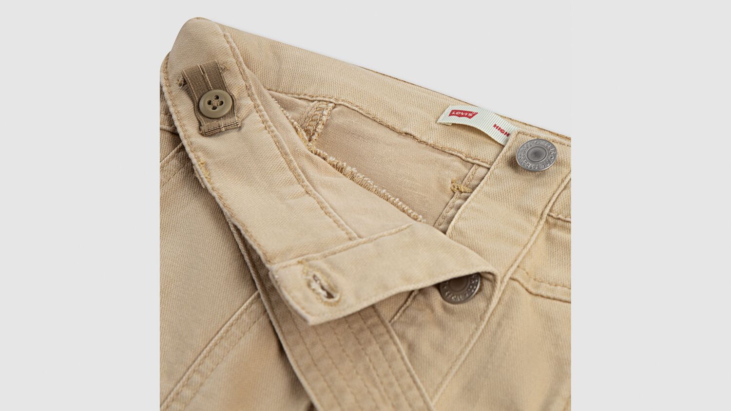 Юбка А-силуэта с атласным поясом для девочек 8-20 лет Levi's, Curds And Whey - Beige — фото 4