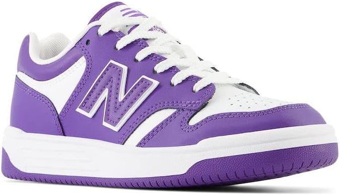 Детские кроссовки New Balance 480 V1 на шнуровке (унисекс), белый/фиолетовый — фото 4